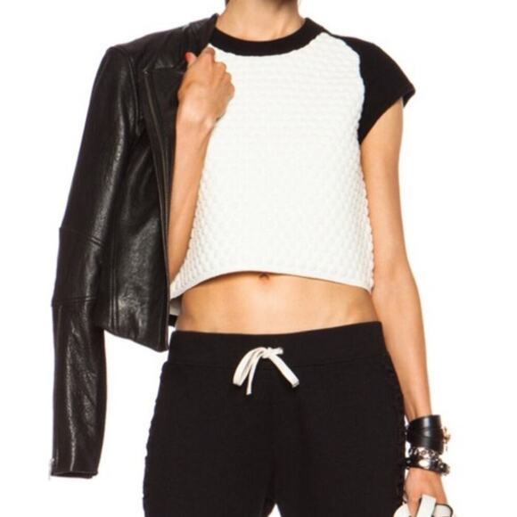 Rag & Bone Kelsie Crop Top Merino Wool Blend Size XS - Picture 1 of 6
